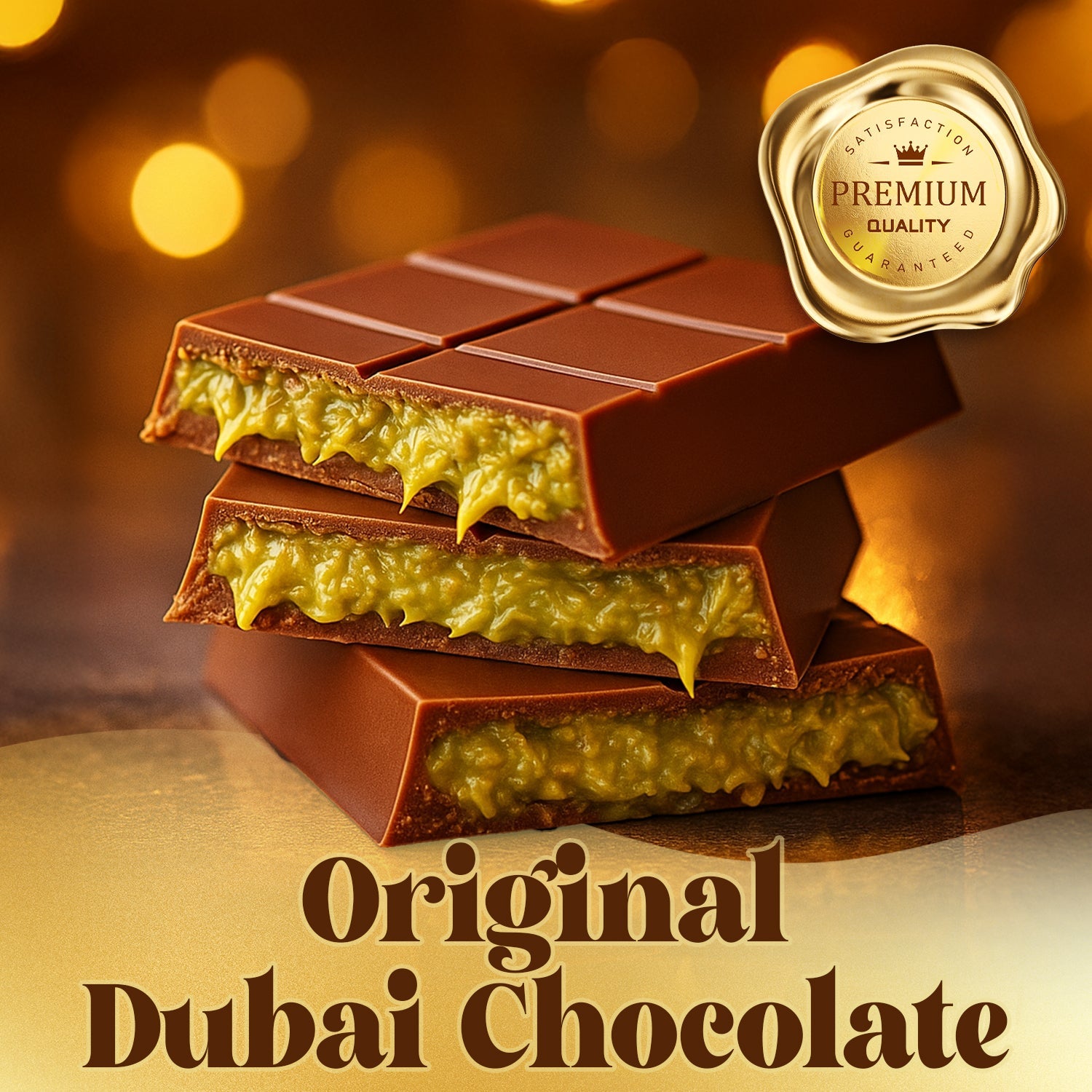Dubai Chocolate Bar Trio - Dark, White, Milky - 7 oz