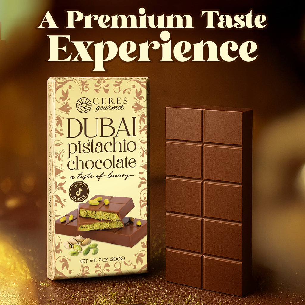 Bulk Size Milky Dubai Chocolate Pistachio Bar - 7oz -50Pcs