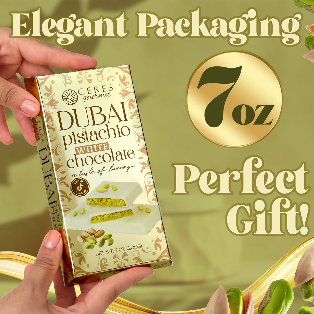 Bulk Size Milky Dubai Chocolate Pistachio Bar - 7oz -50Pcs