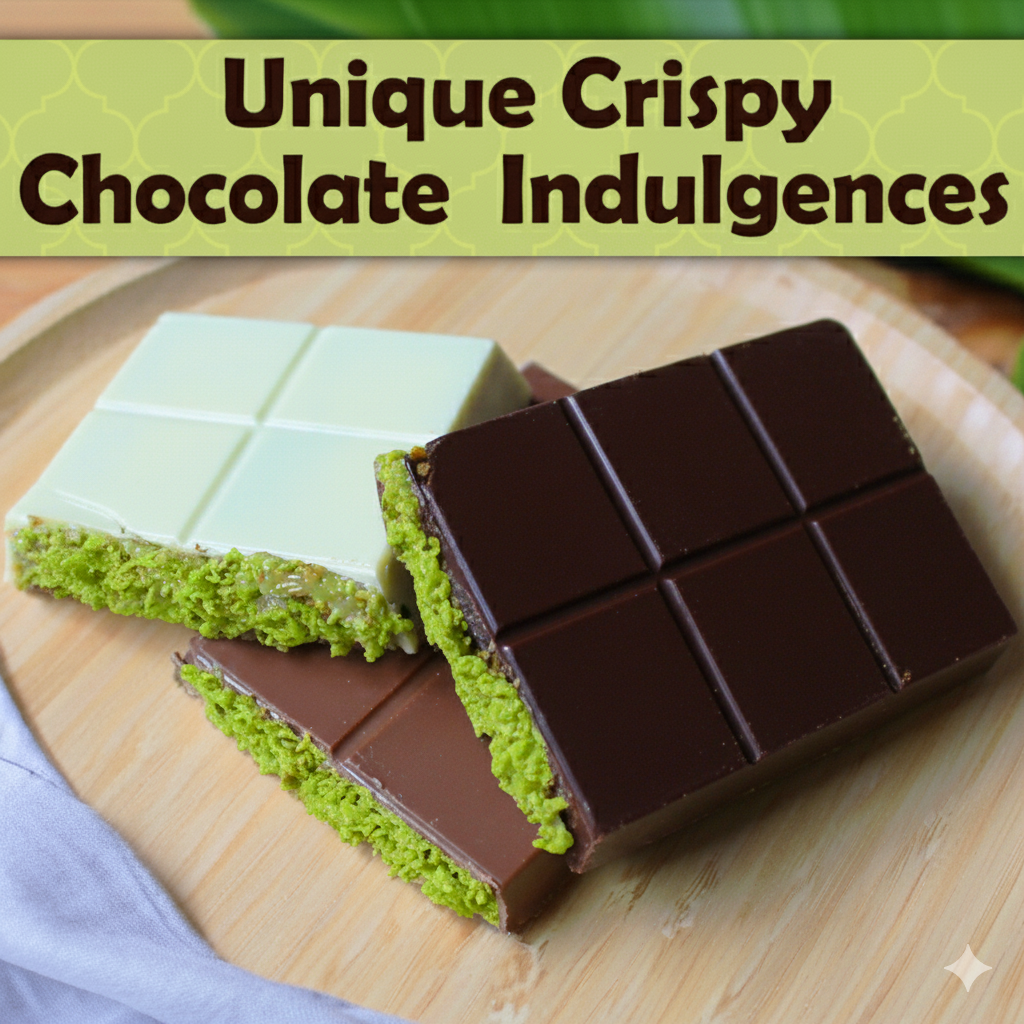 Dubai Chocolate Crispy Knafeh Trio (Milk, White & Dark Chocolate)