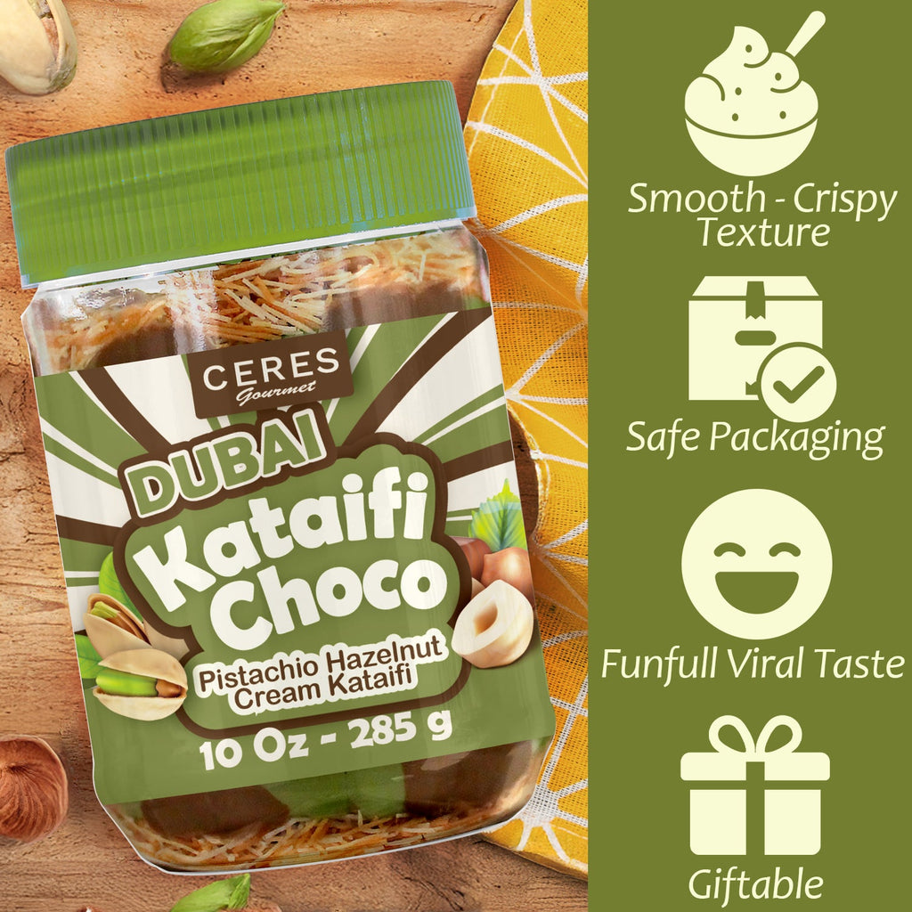 Dubai Spreadable Chocolate and Pistachio with Kataifi - 9.7 oz