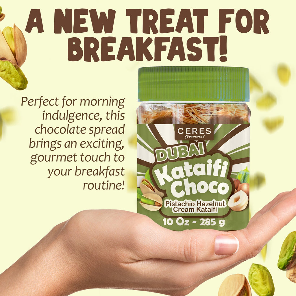Dubai Spreadable Chocolate and Pistachio with Kataifi - 9.7 oz