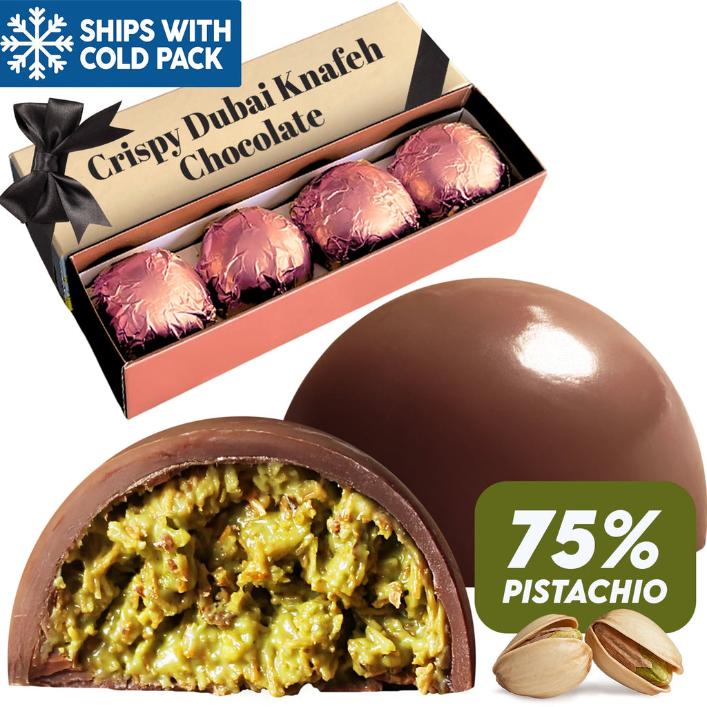 Dubai Pistachio Kunafa Chocolate Bite-Size Balls 5.6 Oz