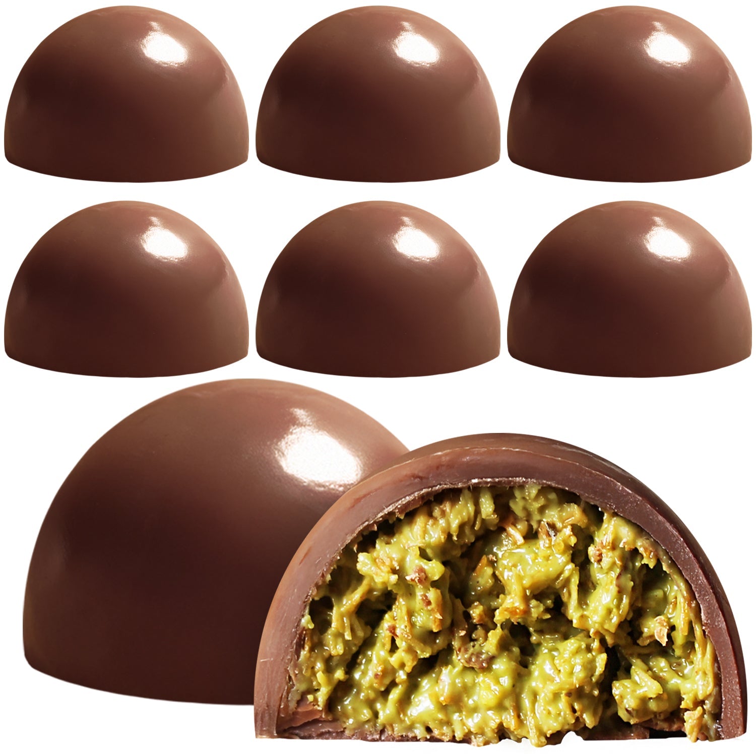Dubai Pistachio Kunafa Chocolate Bite-Size Balls 9.8 oz - 7 Pcs
