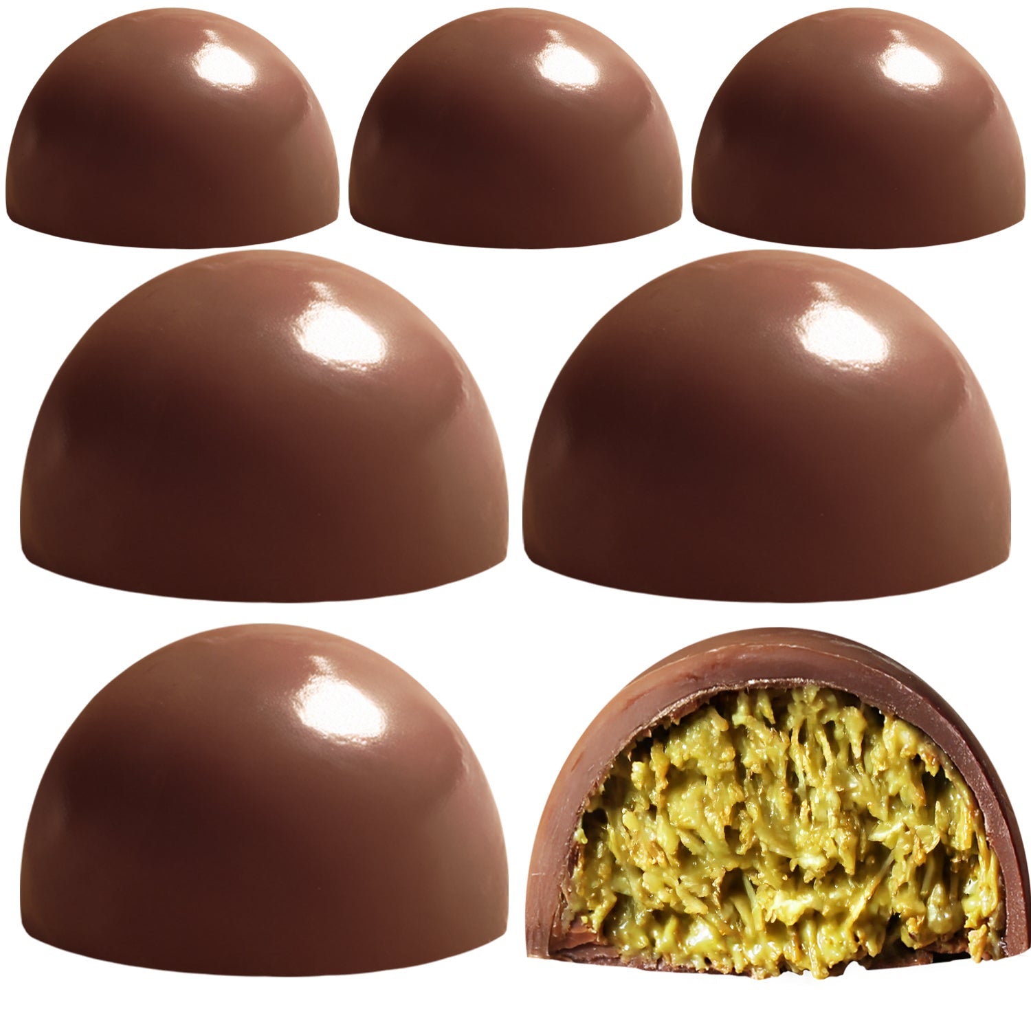 Dubai Pistachio Kunafa Chocolate Bite-Size Balls 9.8 oz - 7 Pcs