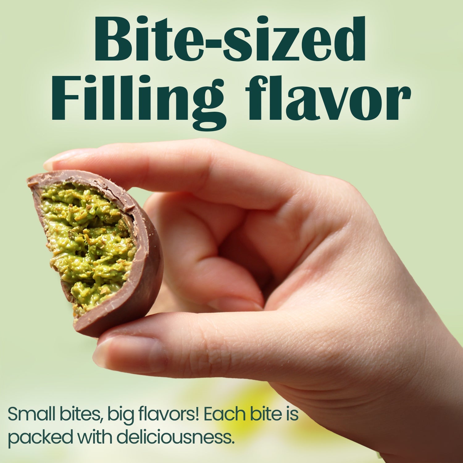 Dubai Pistachio Kunafa Chocolate Bite-Size Balls 9.8 oz - 7 Pcs