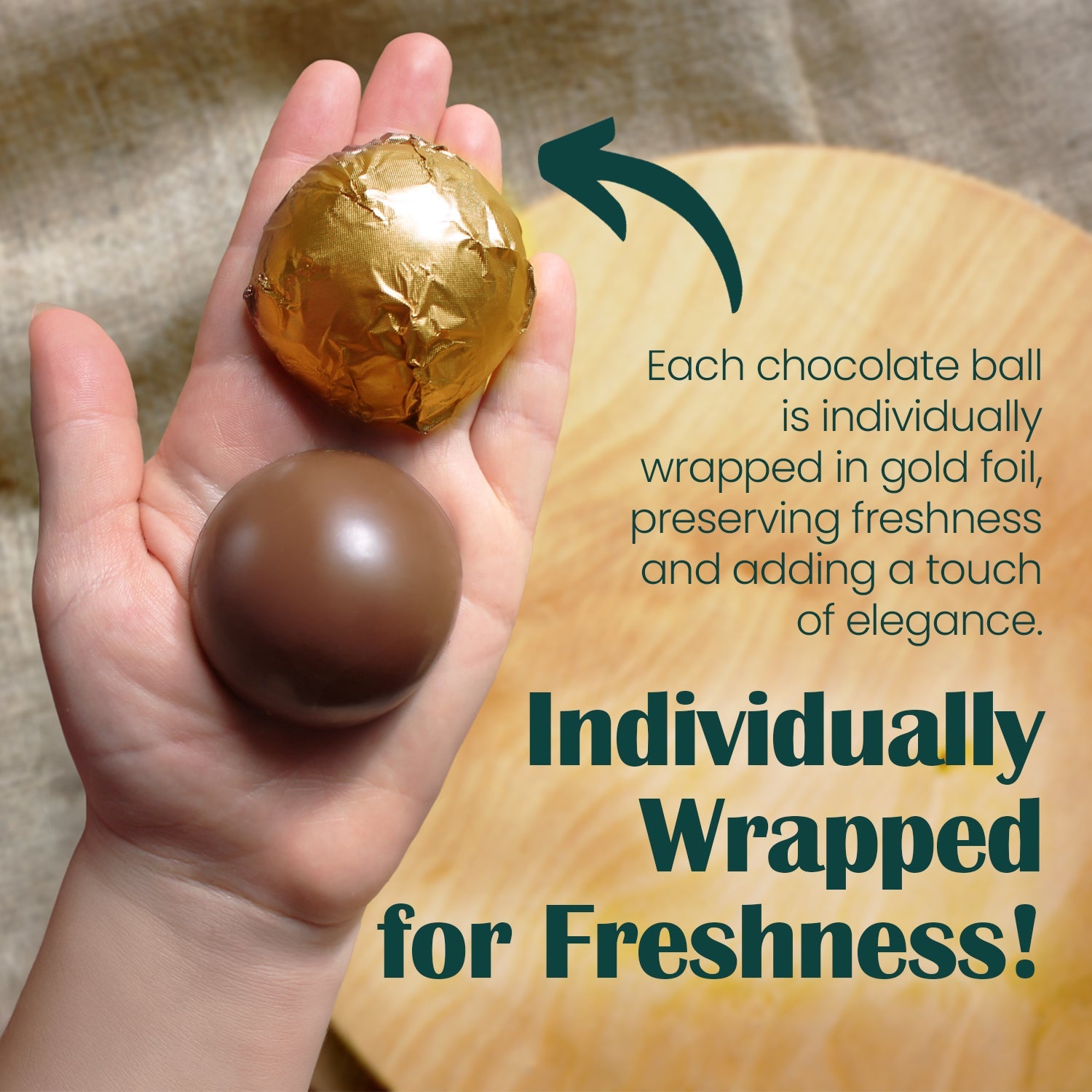 Dubai Pistachio Kunafa Chocolate Bite-Size Balls 9.8 oz - 7 Pcs