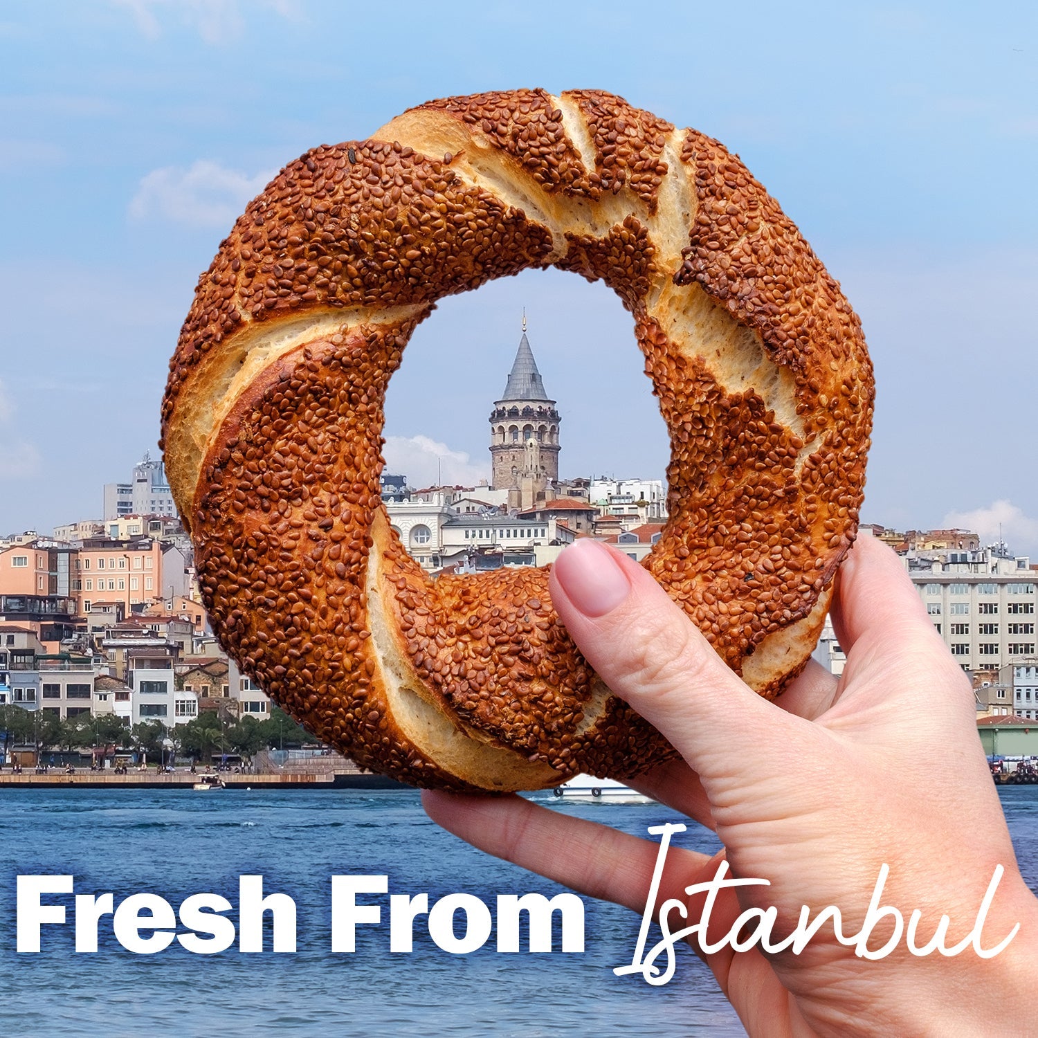 Authentic Turkish Simit – 8 Handmade Sesame Bagels (Vacuum-Sealed)