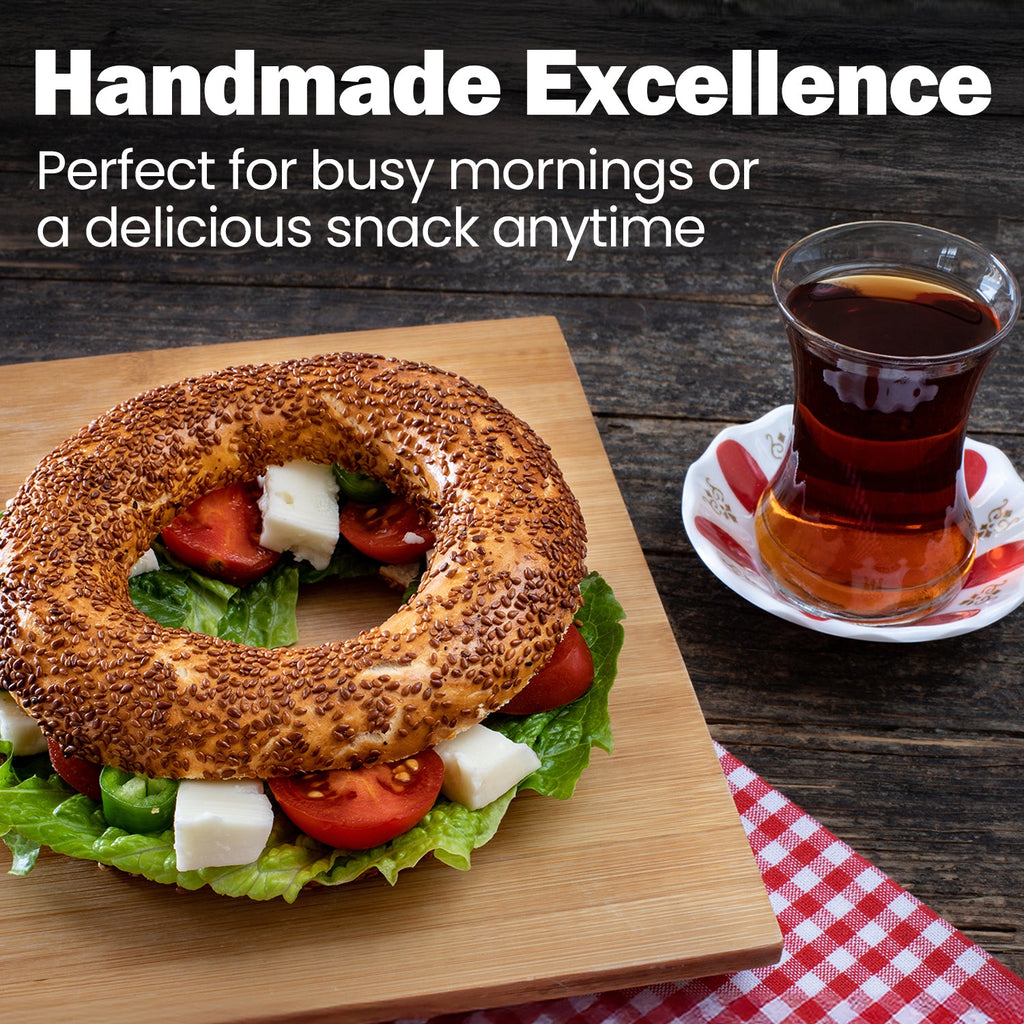 Authentic Turkish Simit – 8 Handmade Sesame Bagels (Vacuum-Sealed)