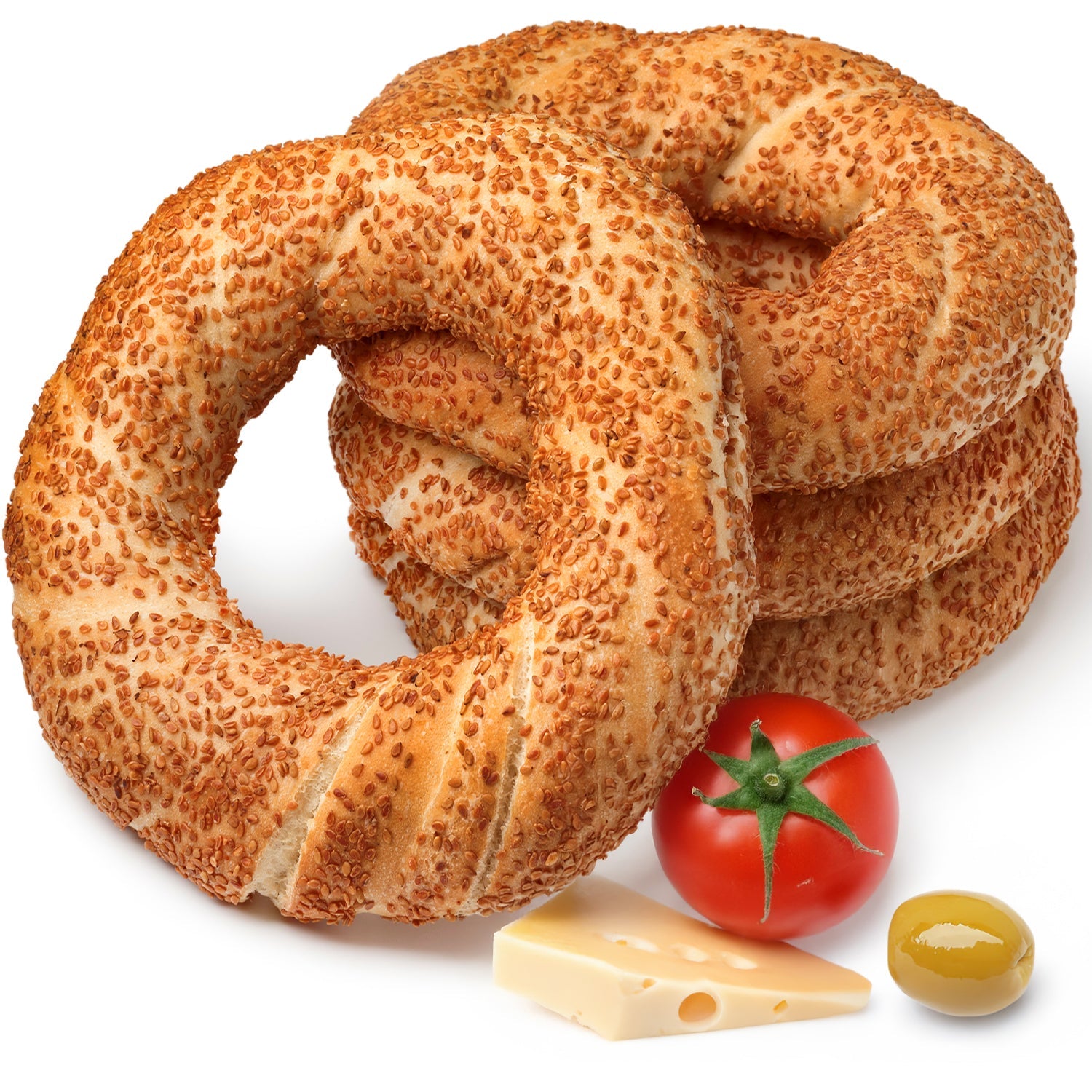 Authentic Turkish Simit – 8 Handmade Sesame Bagels (Vacuum-Sealed)