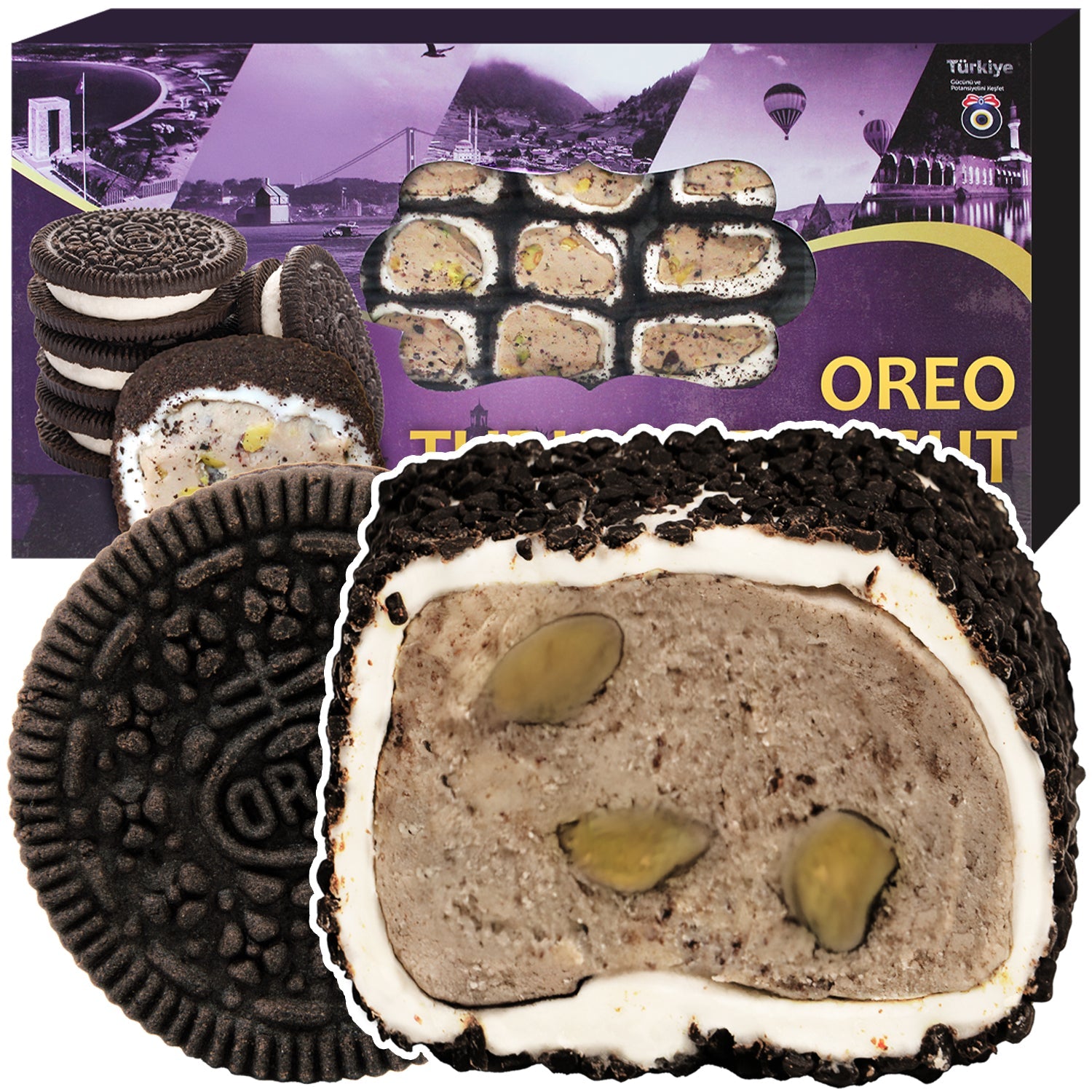 Turkish Delight Candy Authentic Sweets Lokum Oreo & Lotus Flavored