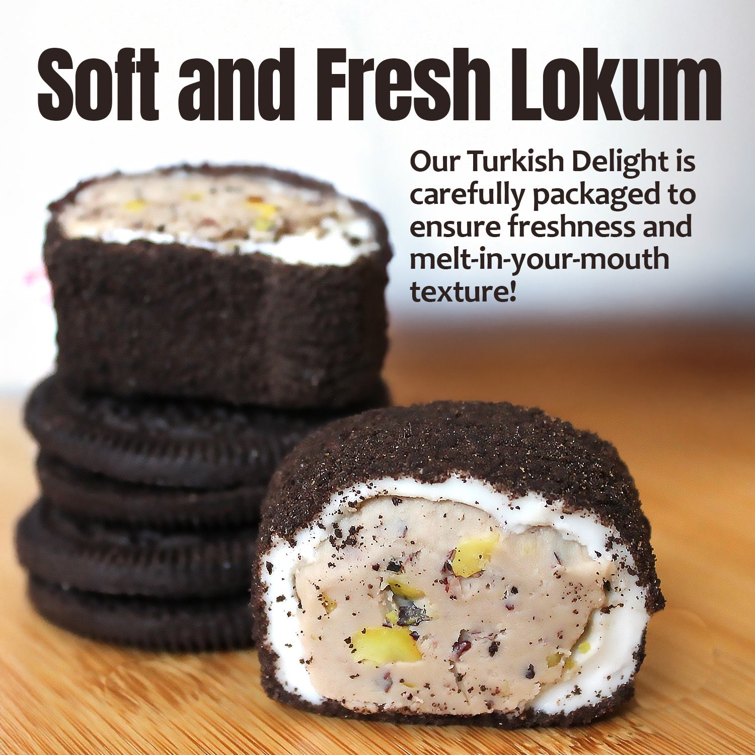 Turkish Delight Candy Authentic Sweets Lokum Oreo & Lotus Flavored