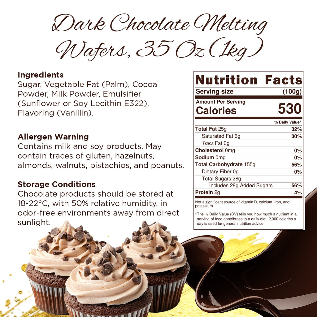 Chocolate Drops – Milky, Dark and White, 35 oz