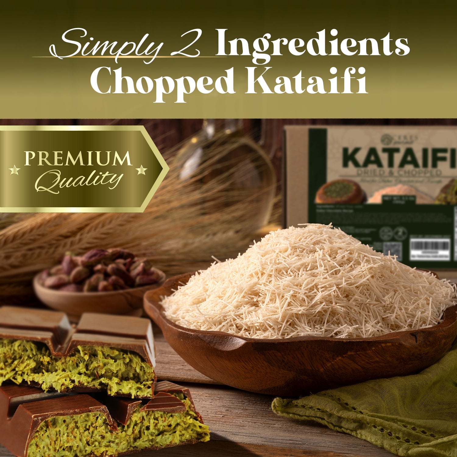Premium Kataifi Shredded Fillo Dough – 3.5oz (100g)