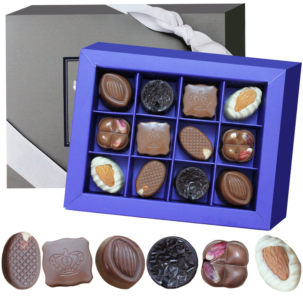 Assorted Handmade Artisan Chocolate Gift Box 12 Pieces