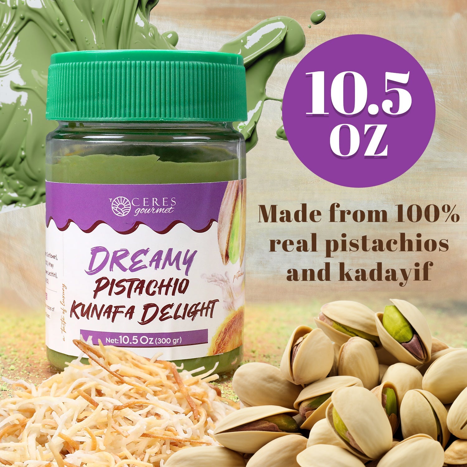 Dubai Chocolate Filling with Crispy Kataifi - 10.5 oz