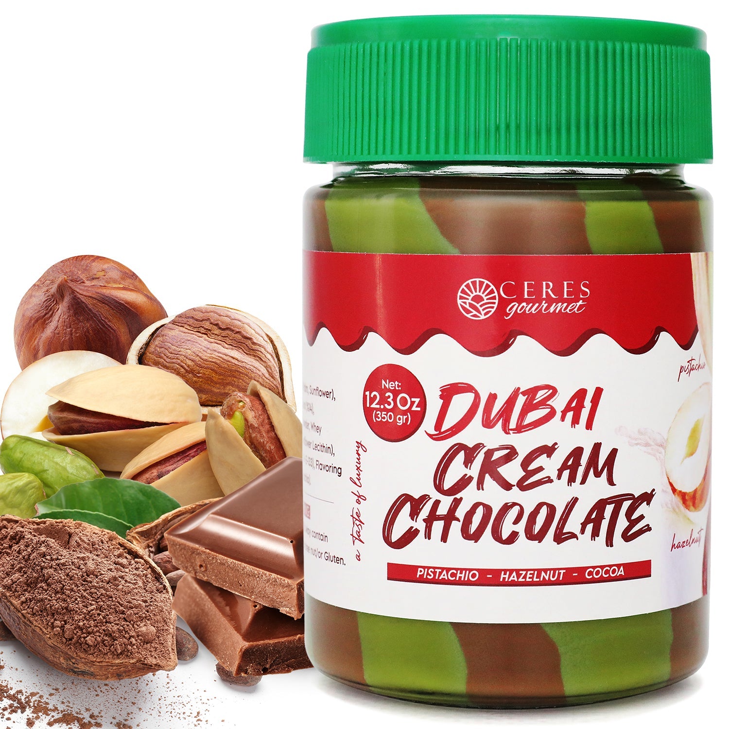 Pistachio Hazelnut Butter Spread for Dubai Chocolate – 12.3 oz