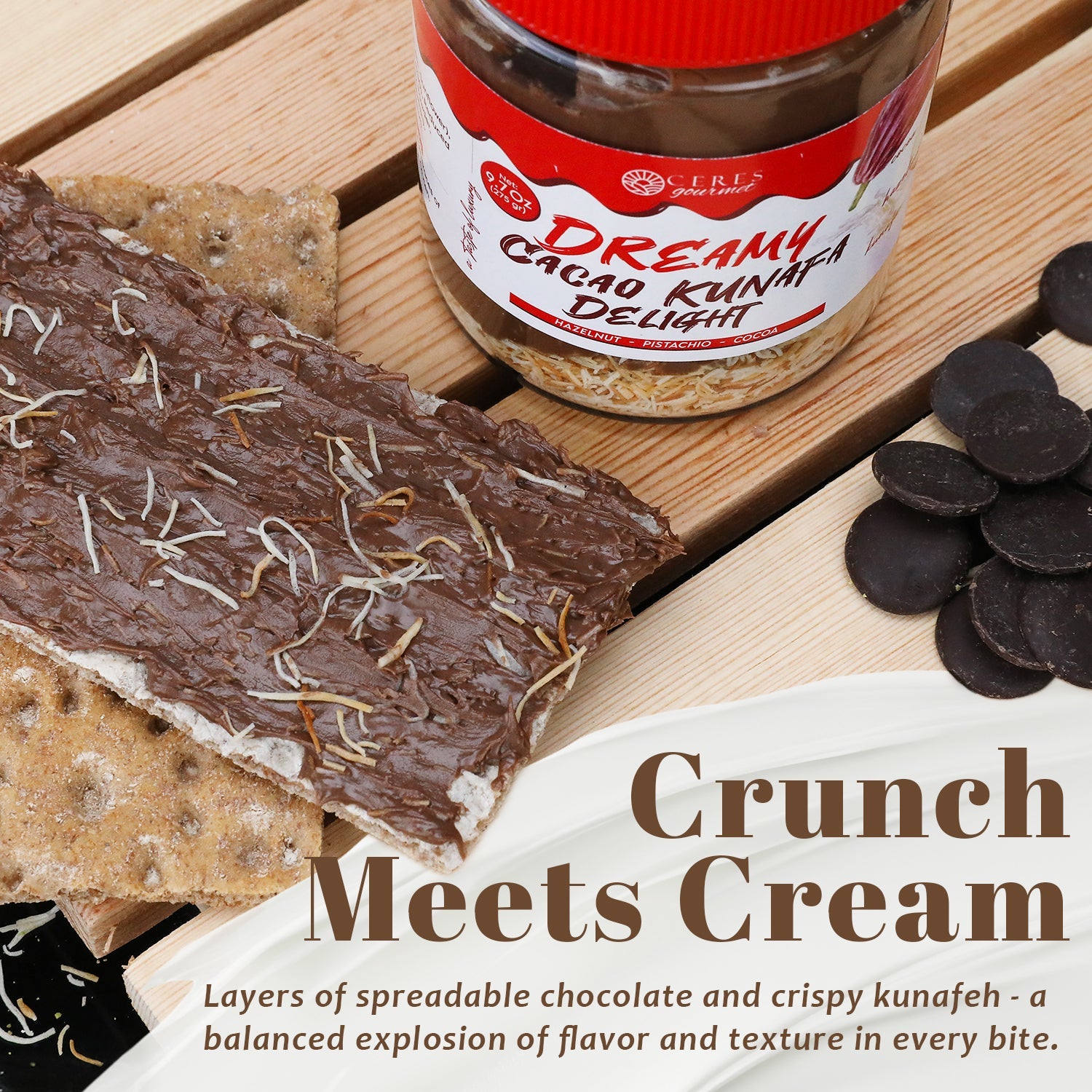 Hazelnut & Phyllo Chocolate Spread – 9.7 oz