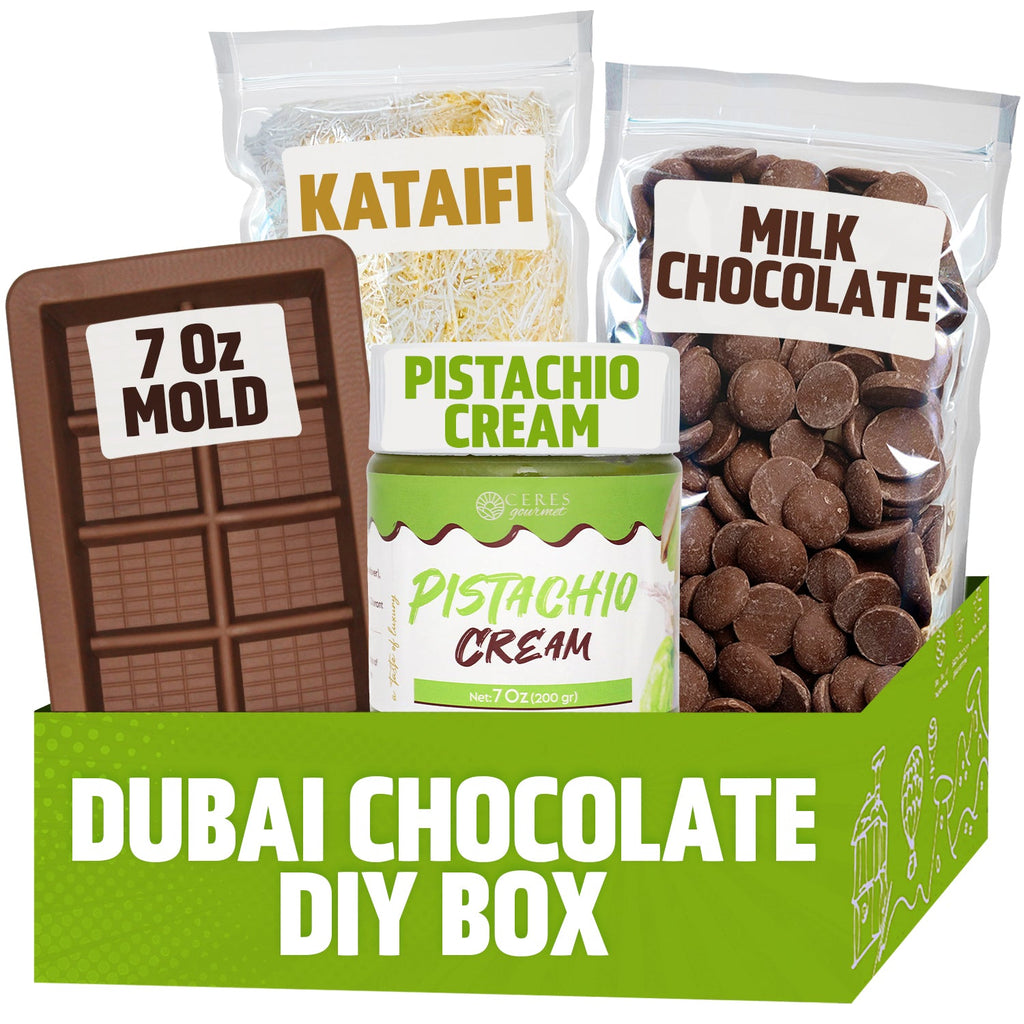 Dubai Chocolate Bar DIY Set - Milky - Dark or White Chocolate