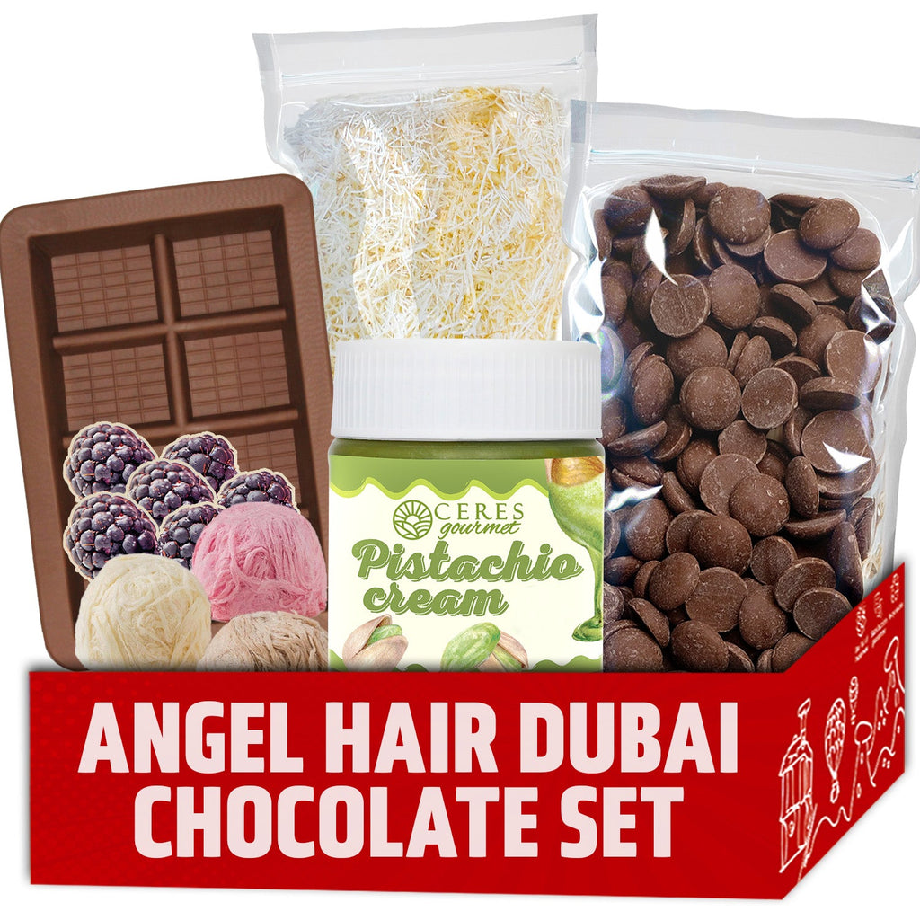 Angel Hair Dubai Chocolate DIY Set - Fun Family & Viral Dessert Activity - Pistachio Cream & Turkish Pişmaniye