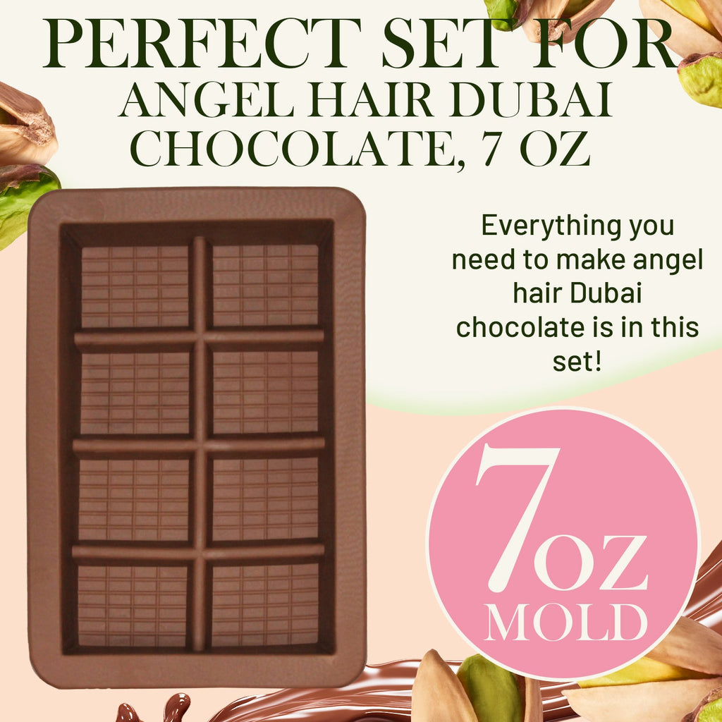 Angel Hair Dubai Chocolate DIY Set - Fun Family & Viral Dessert Activity - Pistachio Cream & Turkish Pişmaniye