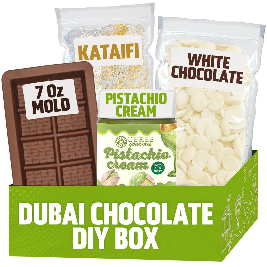 Dubai Chocolate Bar DIY Set - Milky - Dark or White Chocolate
