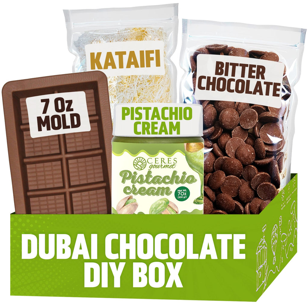 Dubai Chocolate Bar DIY Set - Milky - Dark or White Chocolate