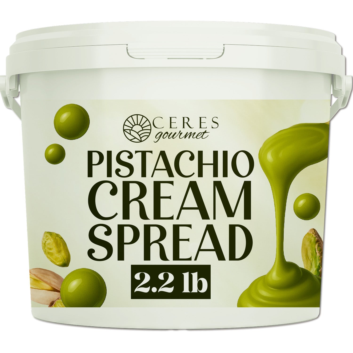 Professional Pistachio Cream for Dubai Chocolate Bars, Brownie and Pancake or Pastry, and Dessert Applications 2.2 lb / 6.6 lb / 11 lb