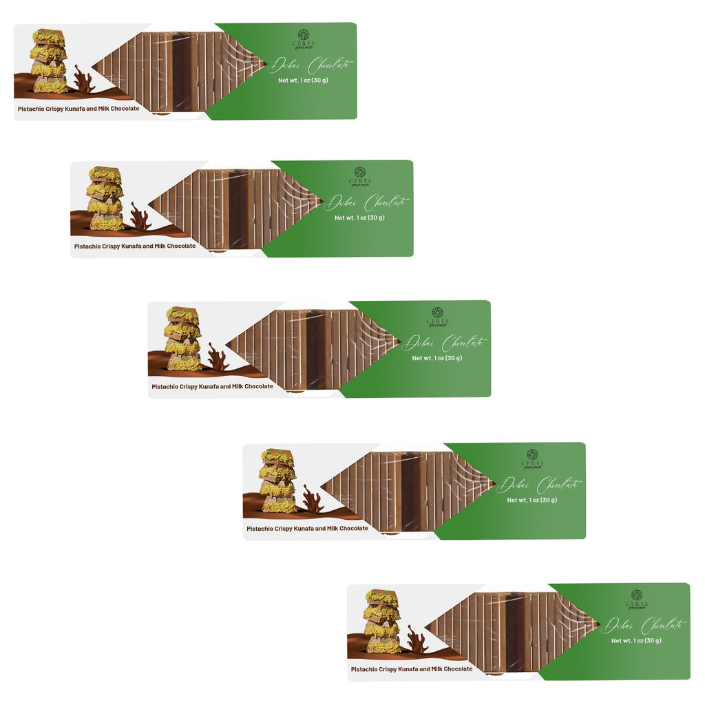 Dubai Chocolate Pistachio Kataifi Bars 3 or 5 Packs - Each 1 oz