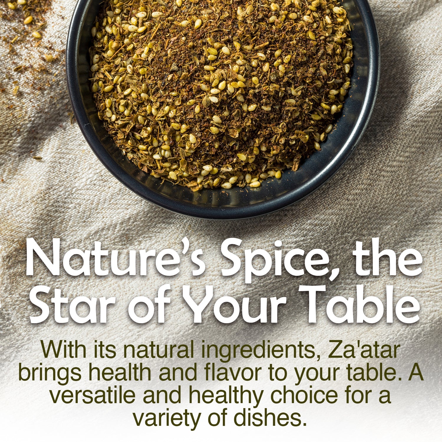 Za'atar Seasoning 7 Oz, Mediterranean Spice Blend