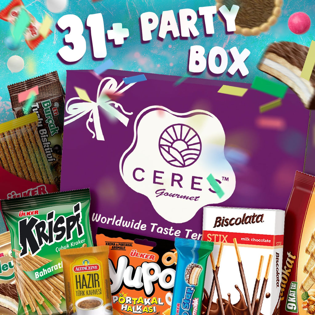 International Exotic Snack Variety Box 31+ Pcs, Party Size