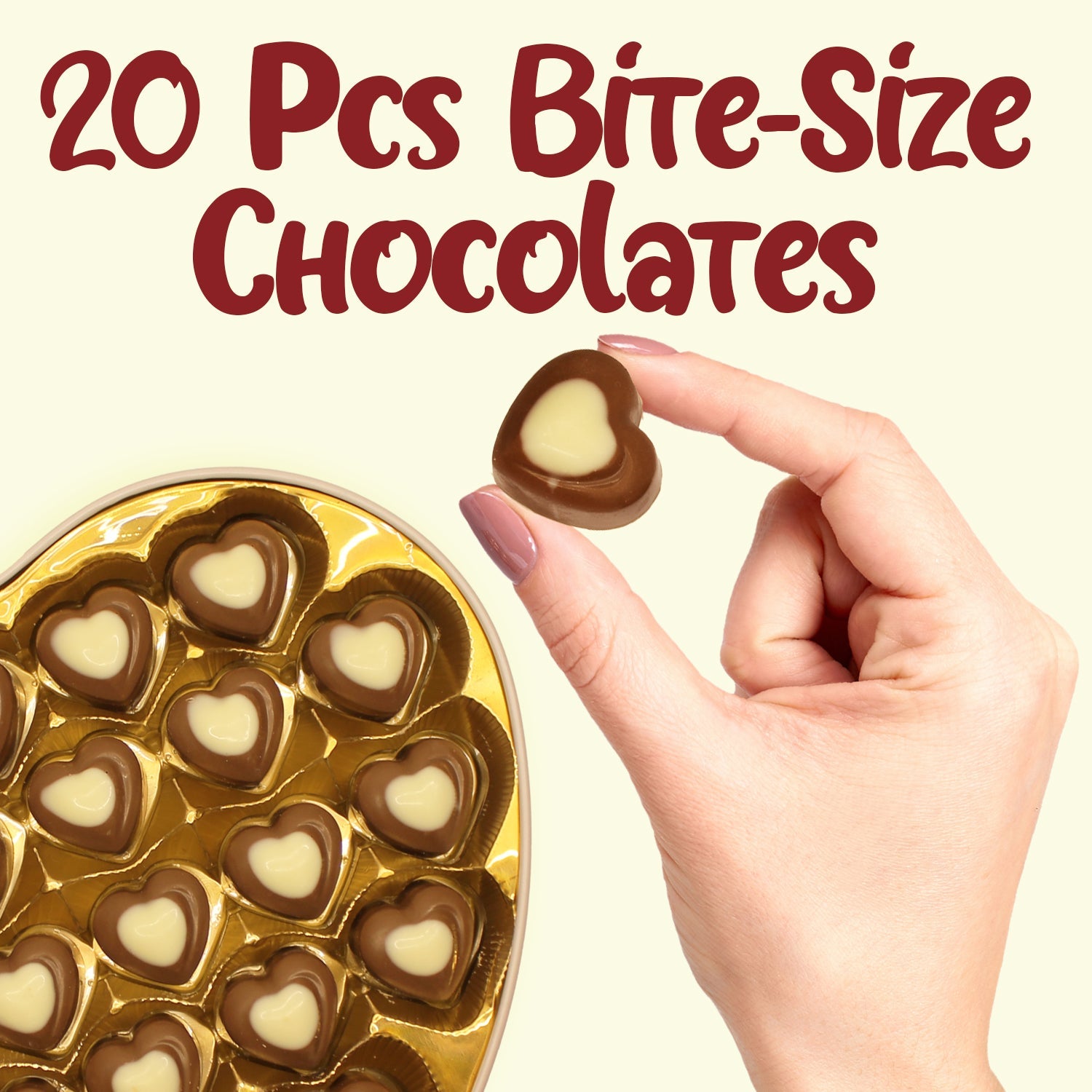 Love Chocolate Hearts for Your Special Someone 💖 20 Pieces