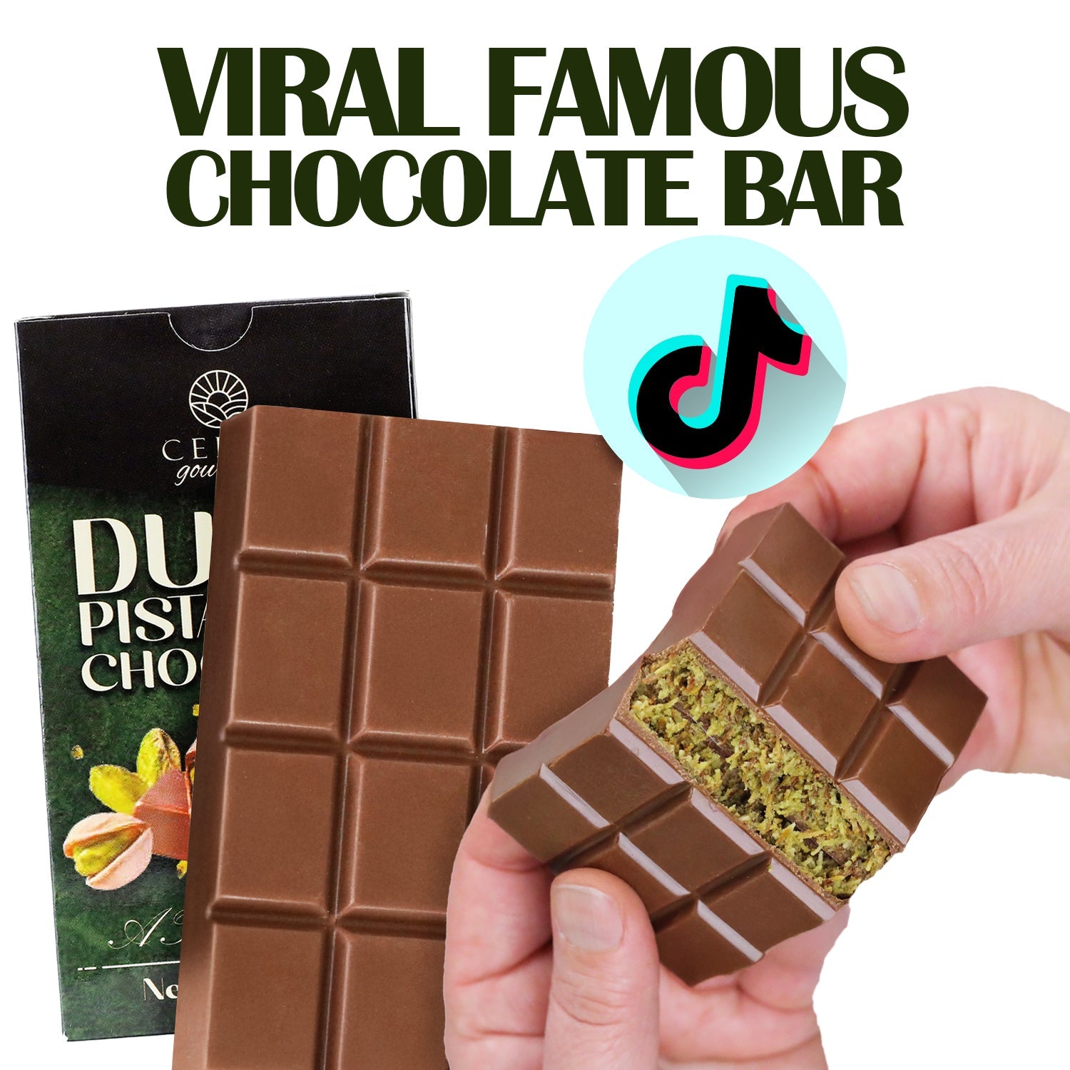 Dubai Chocolate Pistachio Bar – 2.3oz (65g)