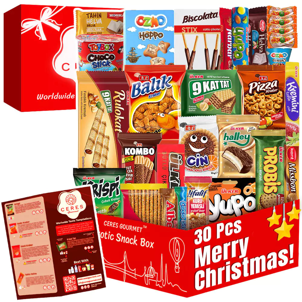 50-Pack International Snack Box - Assorted Treats