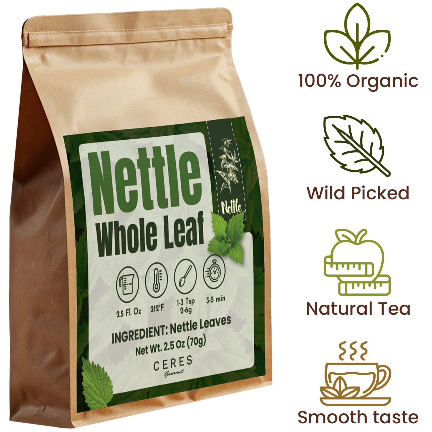Whole Leaf Nettle Tea 2.5 Oz