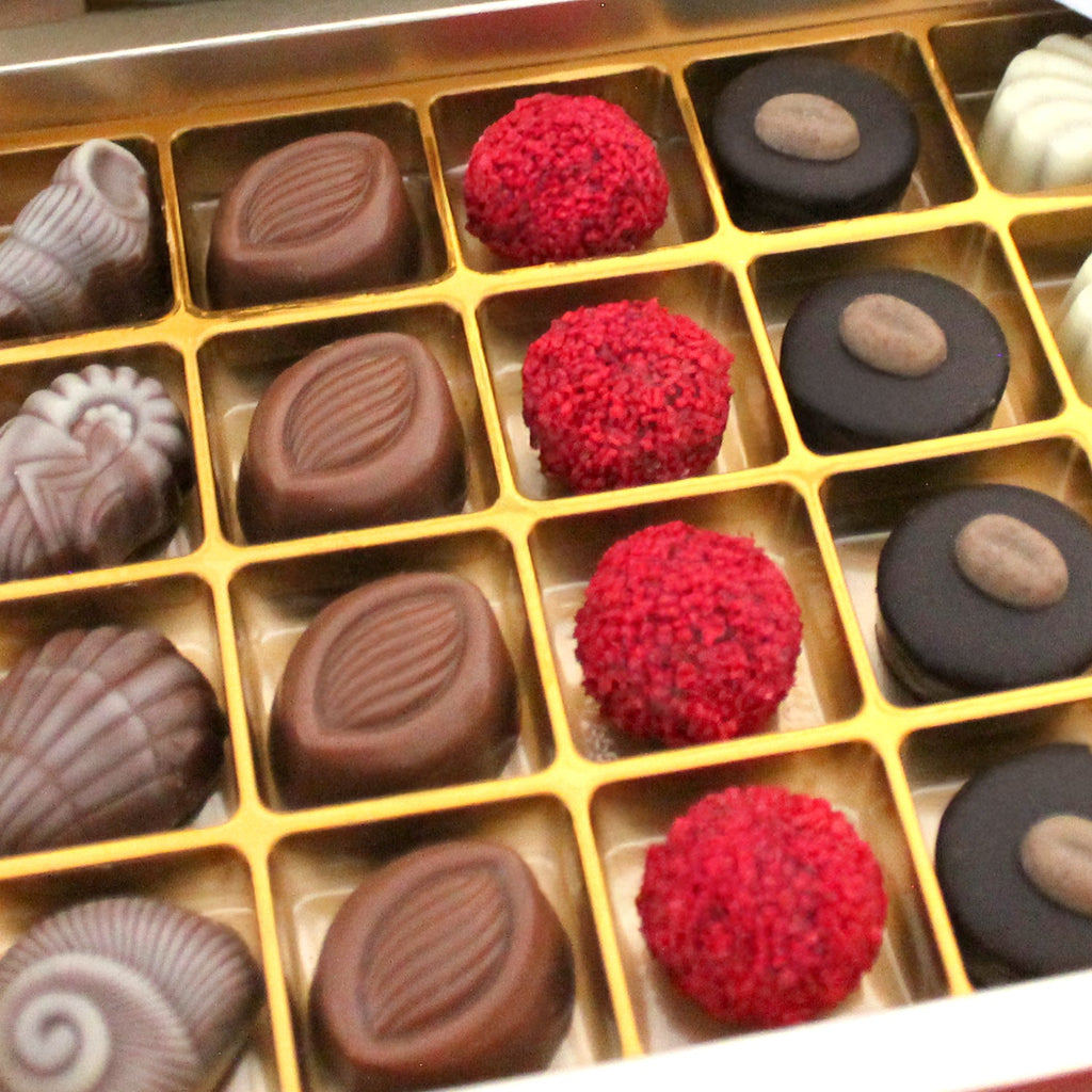 Handmade Artisanal Assorted Chocolate Gift Box Truffles & Candy 24 Pcs