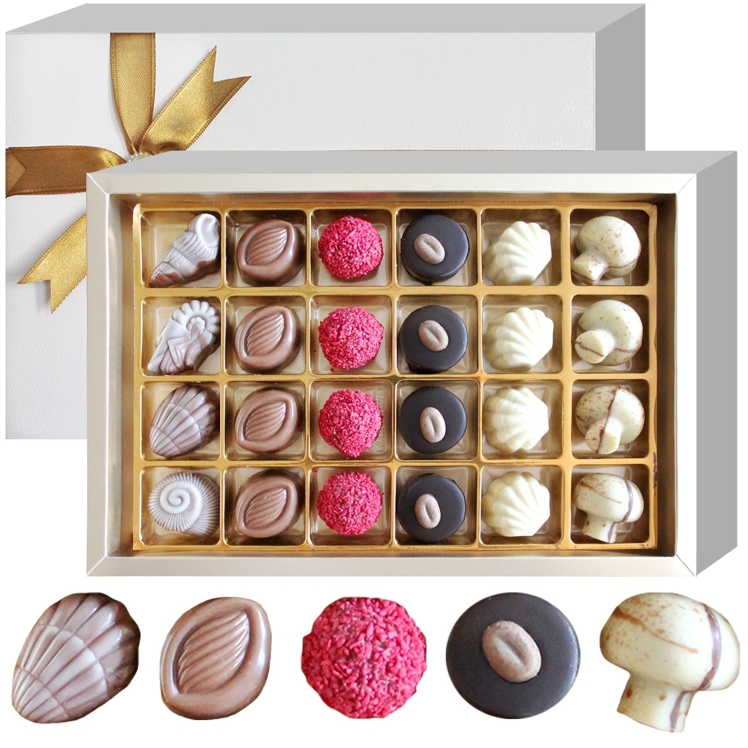 Handmade Artisanal Assorted Chocolate Gift Box Truffles & Candy 24 Pcs