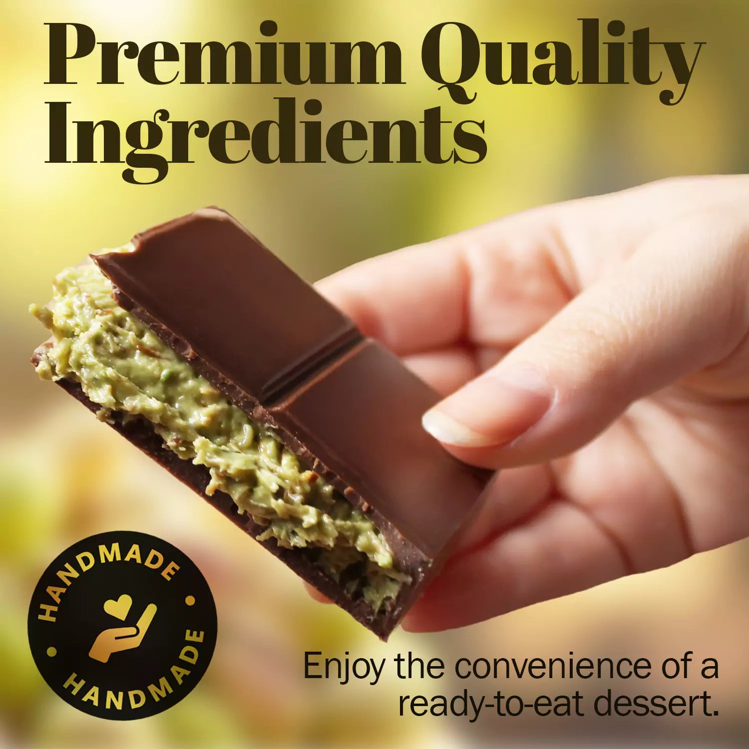 50 Pcs Special Viral Dubai Chocolate Pistachio Crispy Bar 7 oz. with Elegant Box