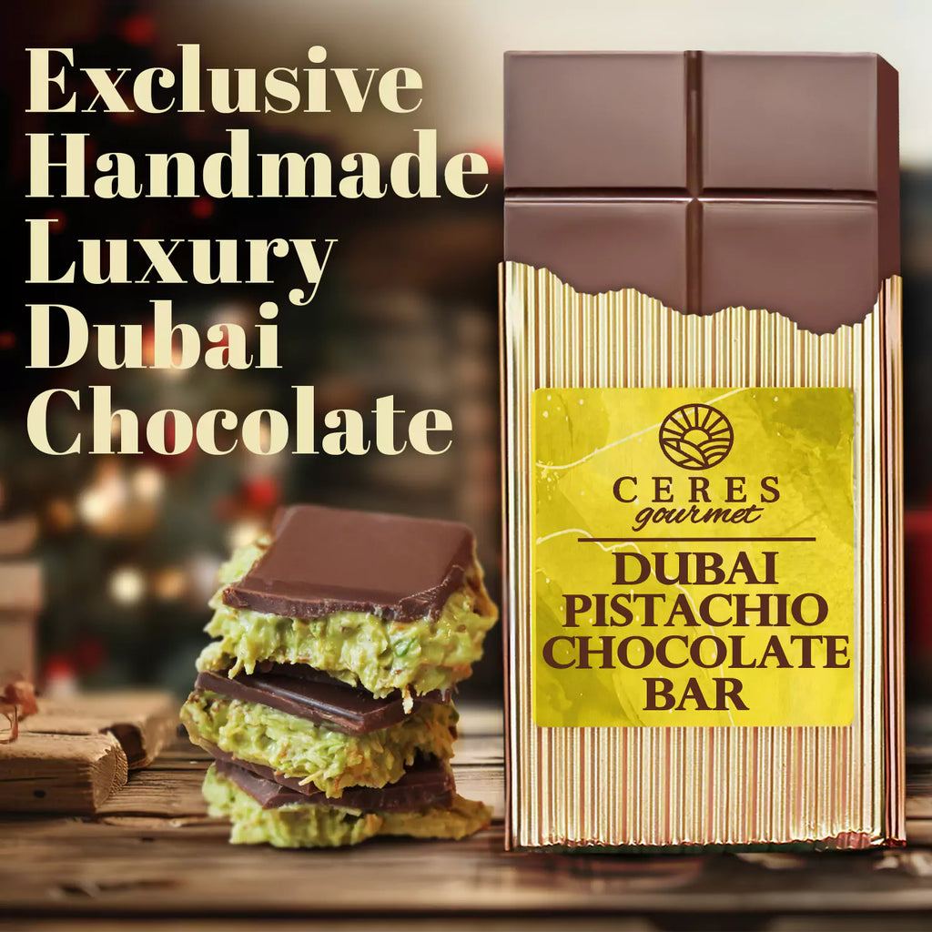 50 Pcs Special Viral Dubai Chocolate Pistachio Crispy Bar 7 oz. with Elegant Box