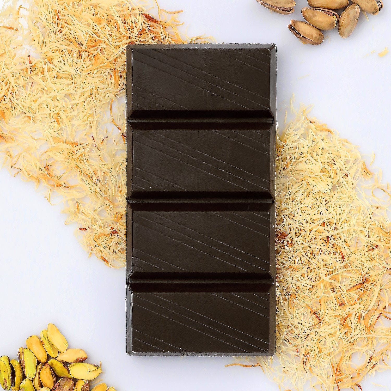 Viral Dubai Chocolate Bar Dark 75% Pistachio 7 oz