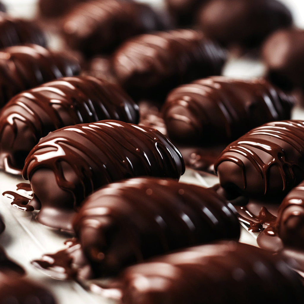Dark Chocolate Coated Medjool Dates Stuffed with Almonds 2 Packs, 8.46 Oz