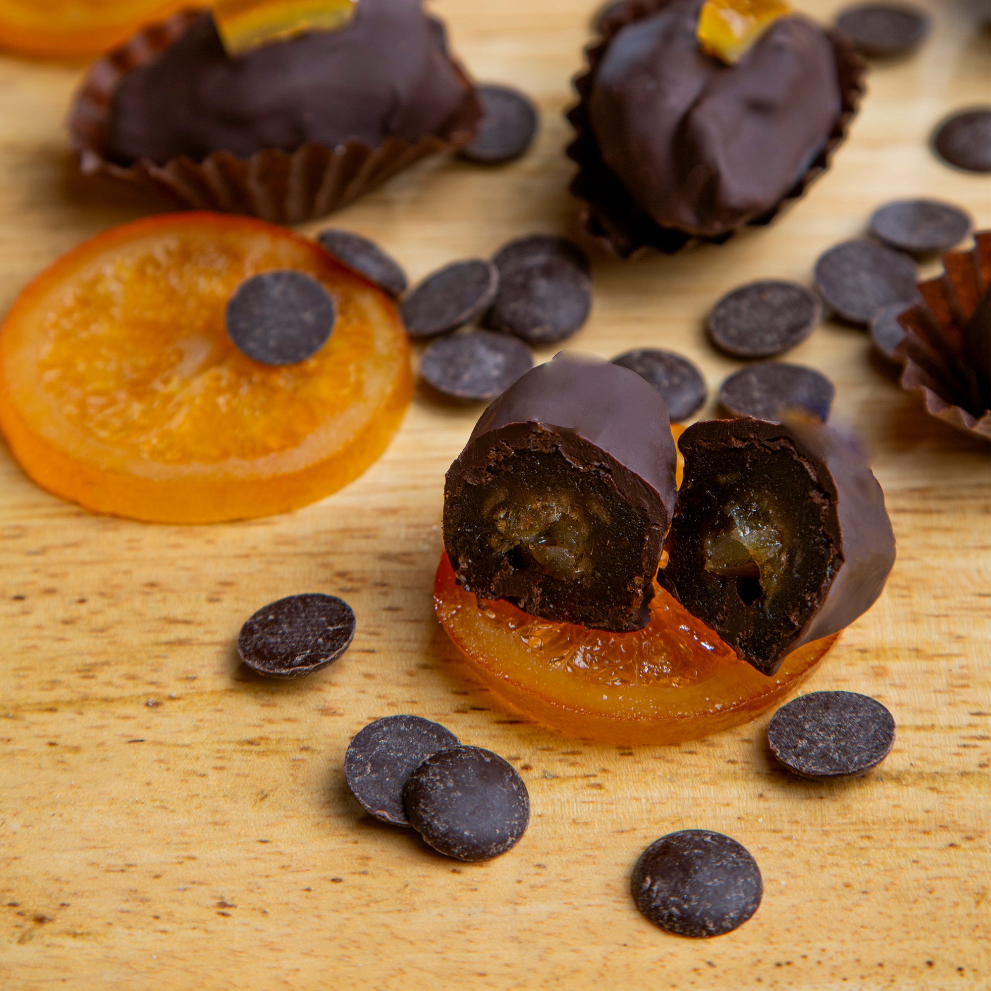 Dark Chocolate Coated Medjool Dates Stuffed with Orange Sticks 2 Packs - 8.46 Oz