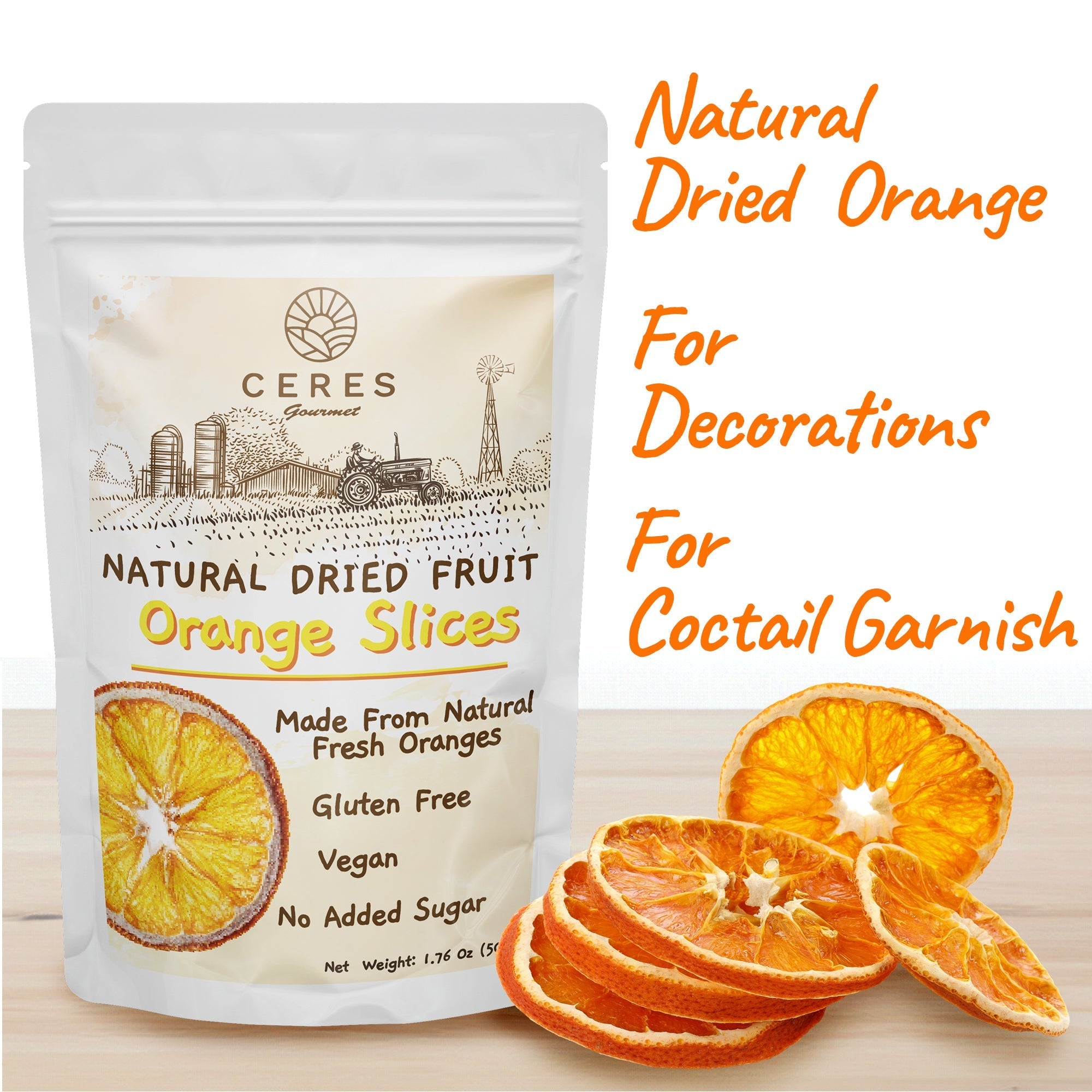 Dried Orange Slices for Cocktail Garnish