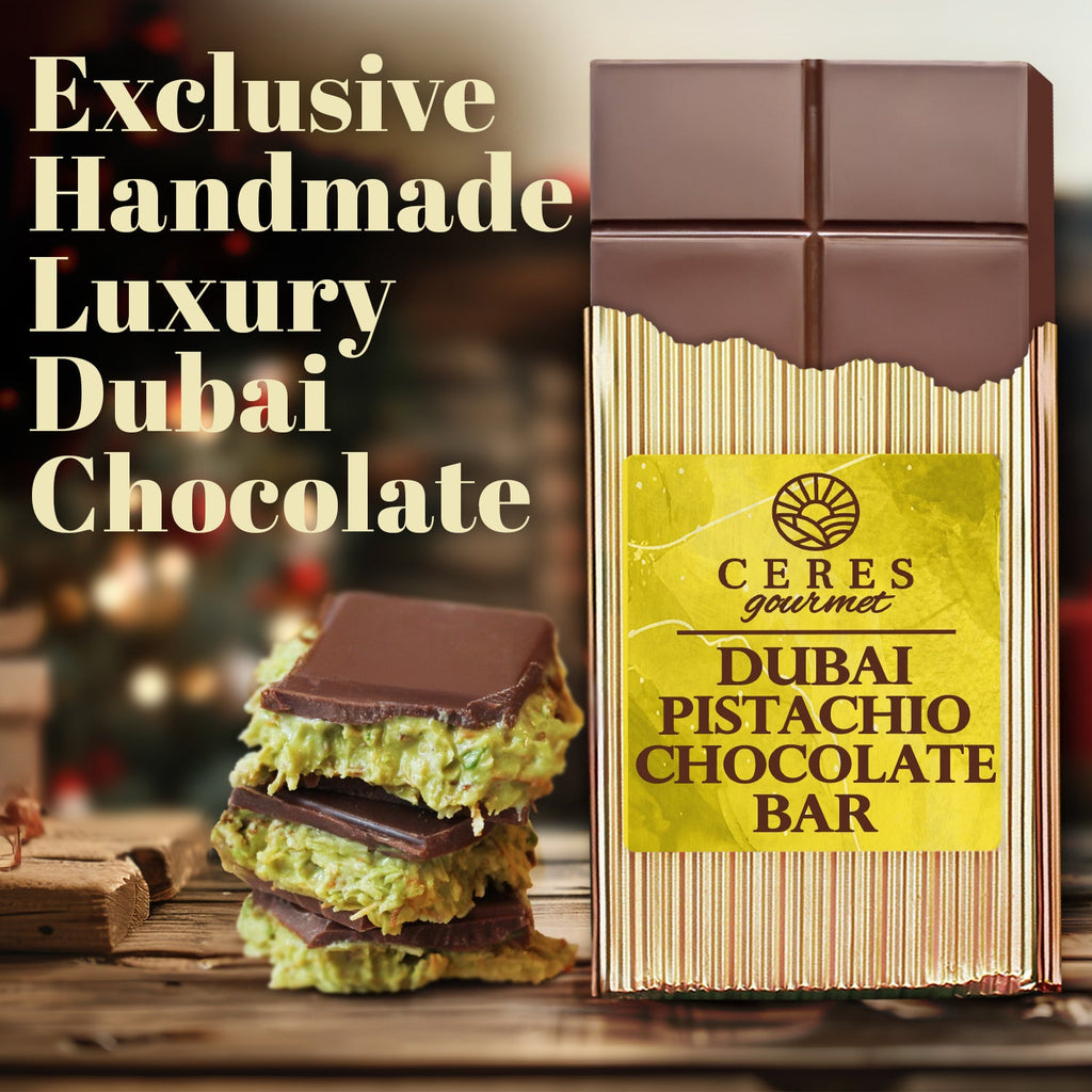 Viral Dubai Chocolate Pistachio Bar 7 oz with Elegant Box