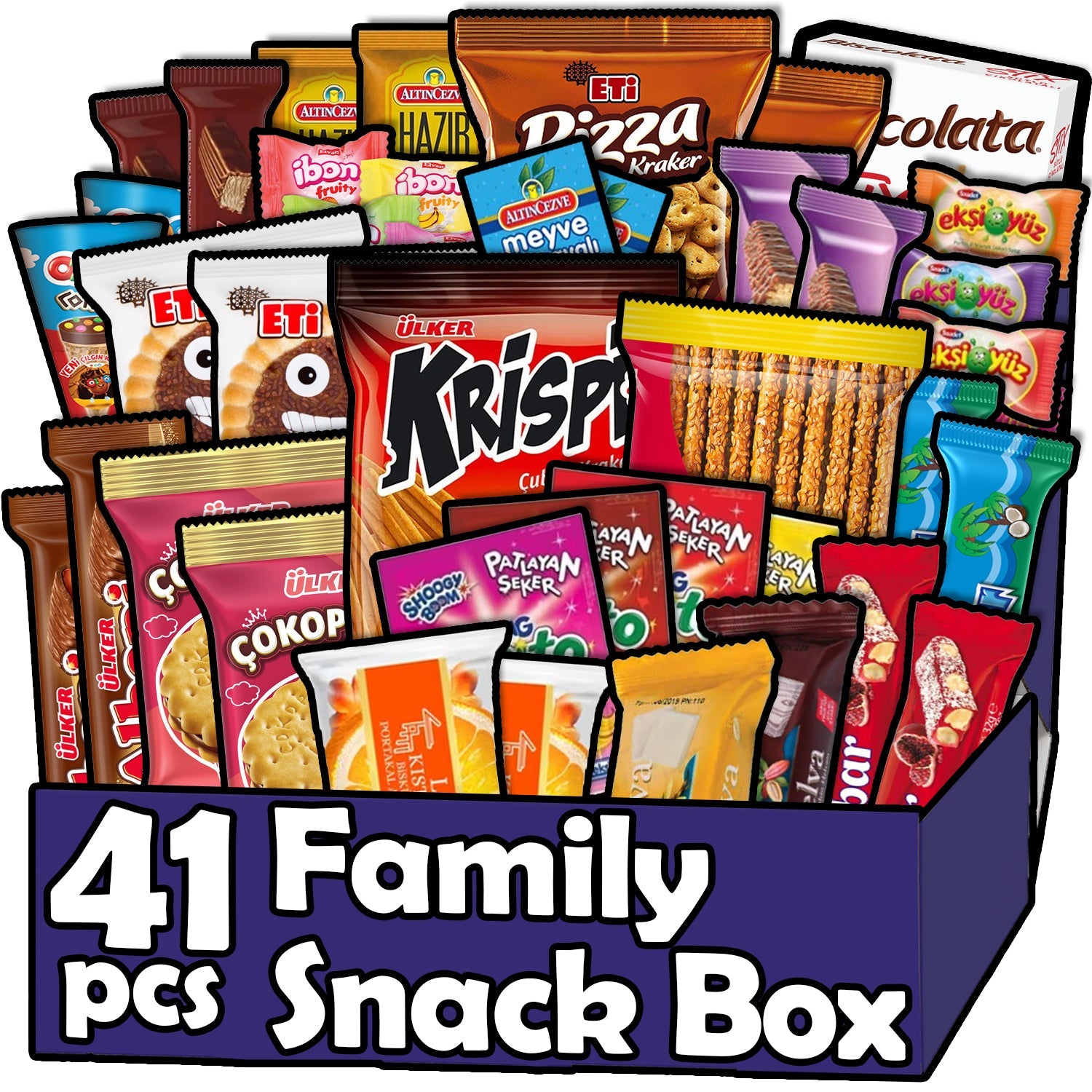International Exotic Snack Box, 41 Pcs, Family Size
