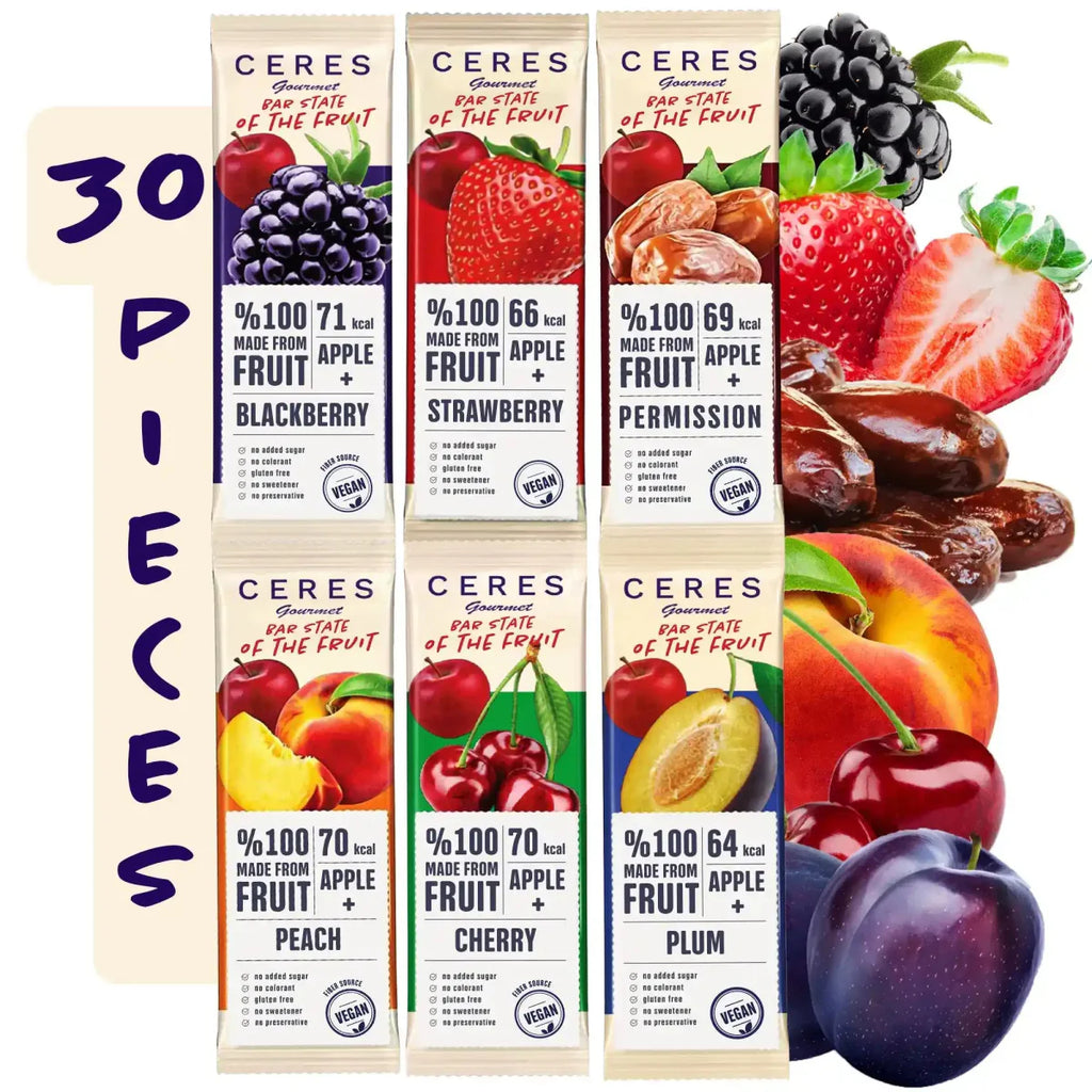 Fruit Strips Variety Pack Vegan and Gluten-Free Bars 30 Pcs