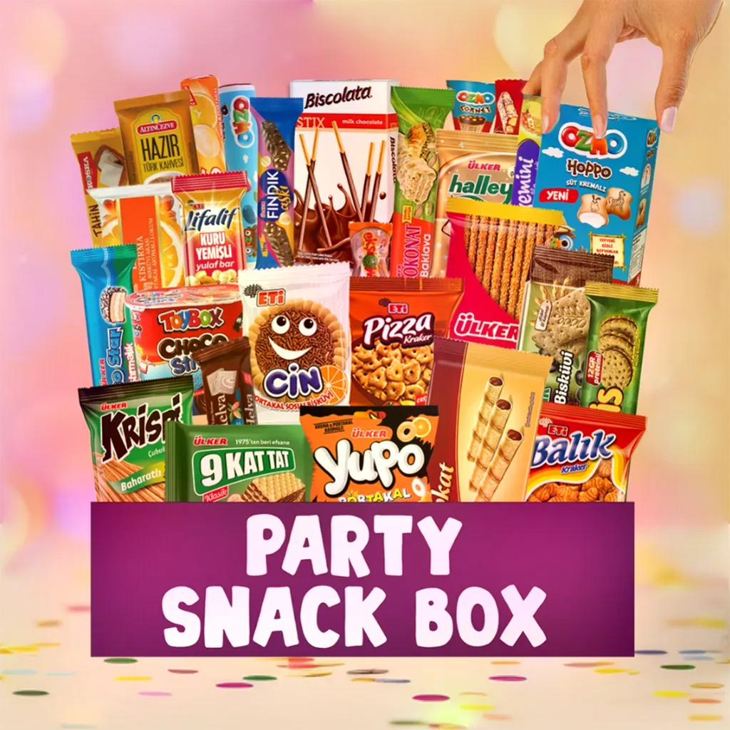 International Exotic Snack Variety Box 31+ Pcs, Party Size