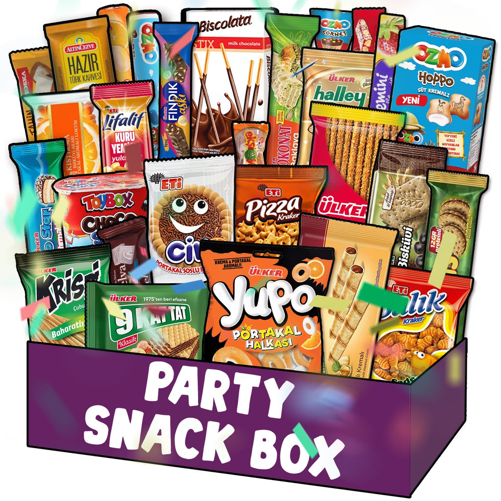International Exotic Snack Variety Box 31+ Pcs, Party Size