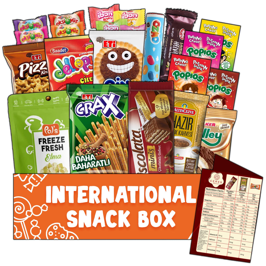 Back to School International Snack Box 20 Pcs Exotic Snacks