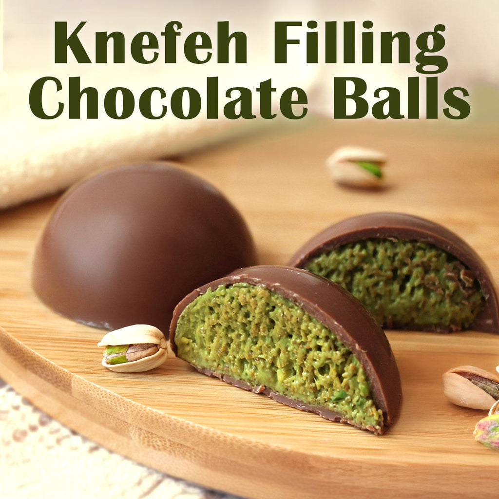 Dubai Pistachio Kunafa Chocolate Bite-Size Balls 5.6 Oz